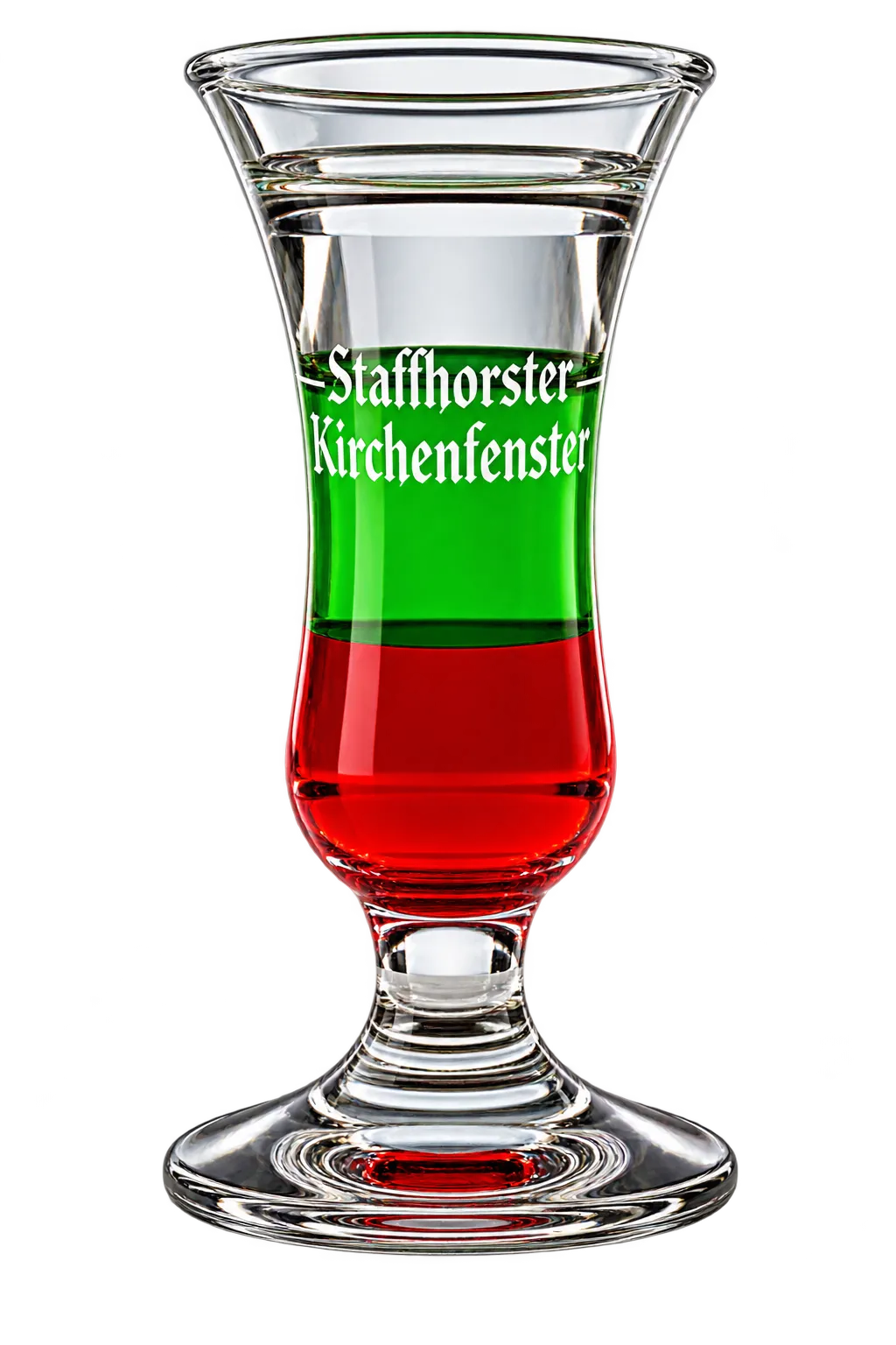 Das Staffhorster Kirchenfenster - 3 Schnäpse geschichtet im Glas