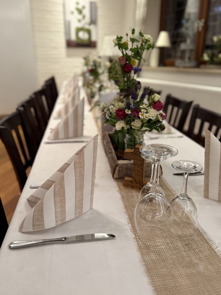 Detailansicht der gedeckten Tafel